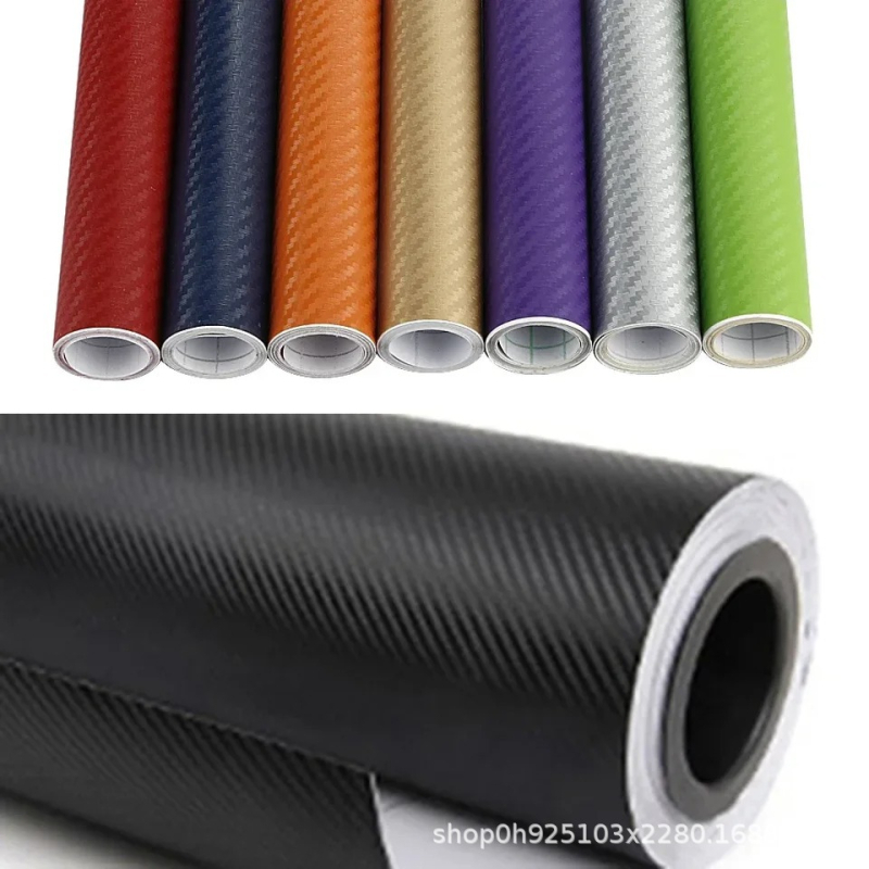 Chivike 3D vinyl film imitujúci karbón pre karosériu auta a motocyklu — samolepiaci, vzor karbónových vlákien, materiál: imitácia karbónového vlákna