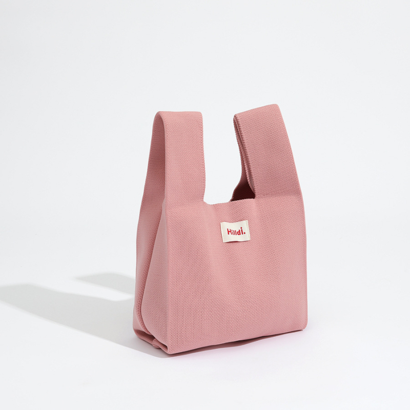 One Field urbana moda pletena torbica od poliestera, tkana crossbody torba, vertikalni kvadratni oblik, otvoreni džep — Zima 2023