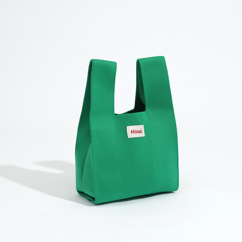 One Field urbana moda pletena torbica od poliestera, tkana crossbody torba, vertikalni kvadratni oblik, otvoreni džep — Zima 2023