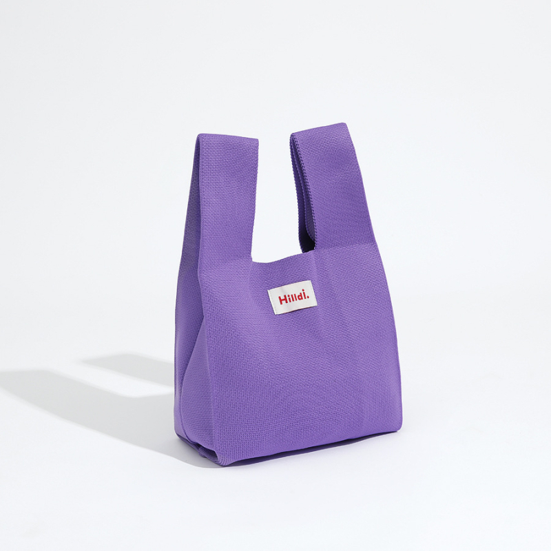 One Field urbana moda pletena torbica od poliestera, tkana crossbody torba, vertikalni kvadratni oblik, otvoreni džep — Zima 2023