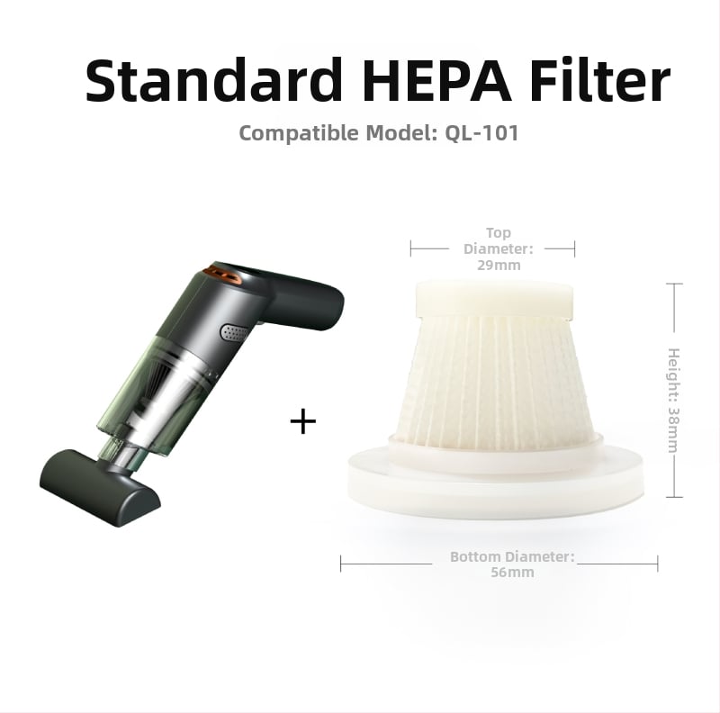 Портативна автомобилна прахосмукачка с метален HEPA филтър, миещ се, стерилизационна функция, 90W, 7.4V, 5500Pa всмукване