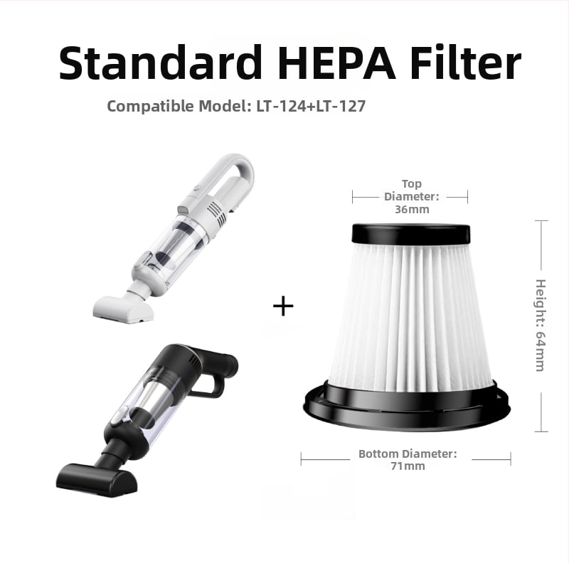 Портативна автомобилна прахосмукачка с метален HEPA филтър, миещ се, стерилизационна функция, 90W, 7.4V, 5500Pa всмукване