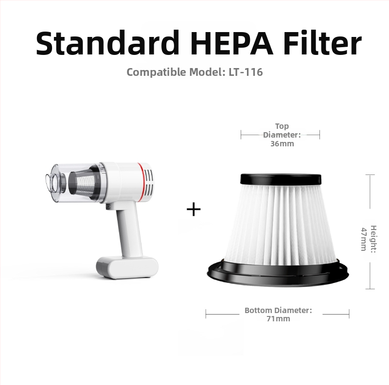 Портативна автомобилна прахосмукачка с метален HEPA филтър, миещ се, стерилизационна функция, 90W, 7.4V, 5500Pa всмукване