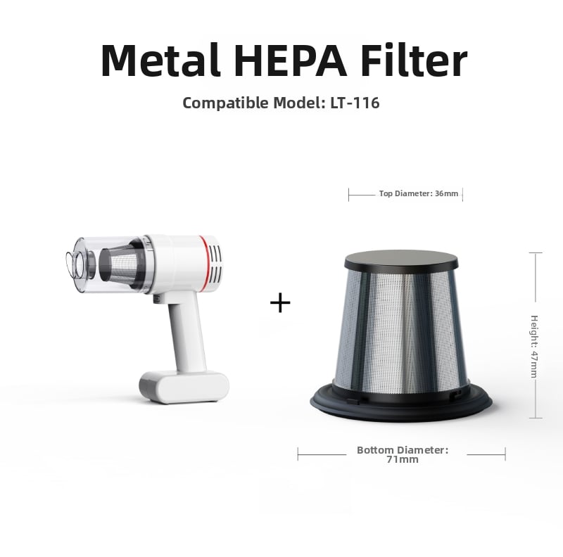 Портативна автомобилна прахосмукачка с метален HEPA филтър, миещ се, стерилизационна функция, 90W, 7.4V, 5500Pa всмукване