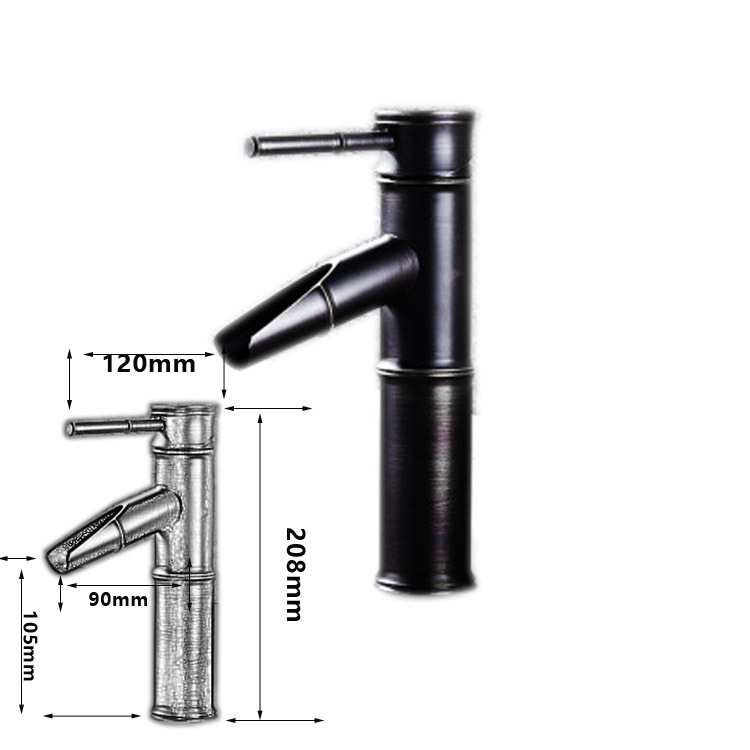 Bakreni kuhinjski miješajući faucet, vertikalna ugradnja, 1/2 inčni ulaz/izlaz, 0–90°C