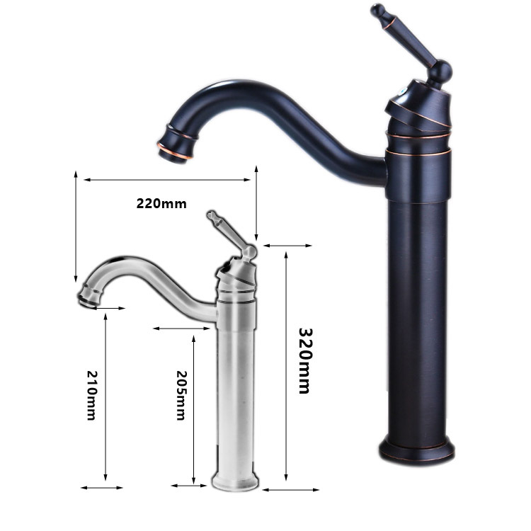 Bakreni kuhinjski miješajući faucet, vertikalna ugradnja, 1/2 inčni ulaz/izlaz, 0–90°C