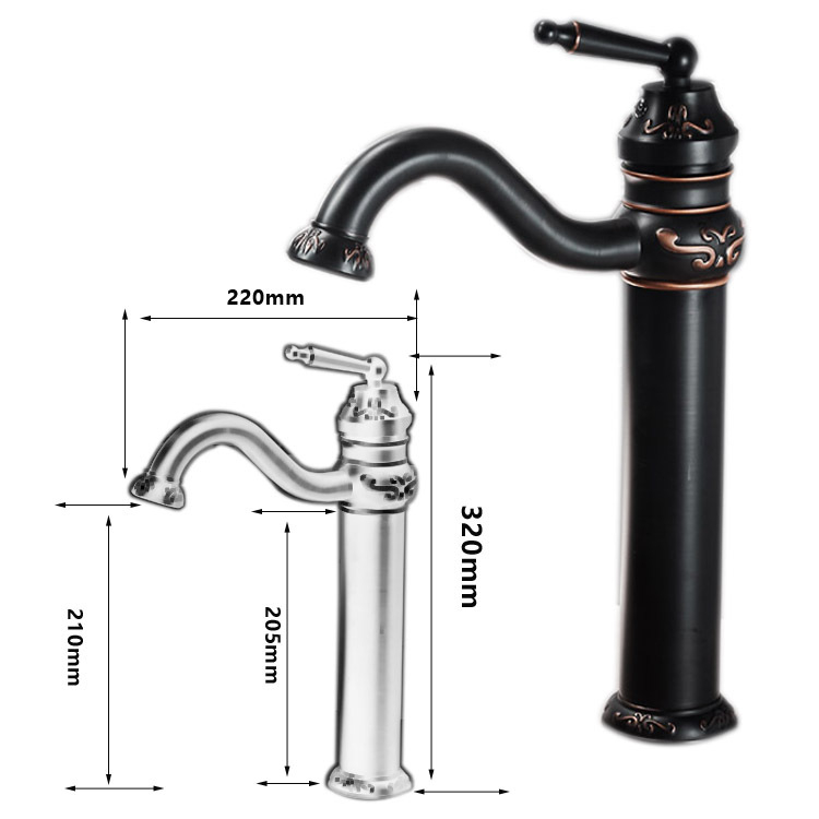 Bakreni kuhinjski miješajući faucet, vertikalna ugradnja, 1/2 inčni ulaz/izlaz, 0–90°C