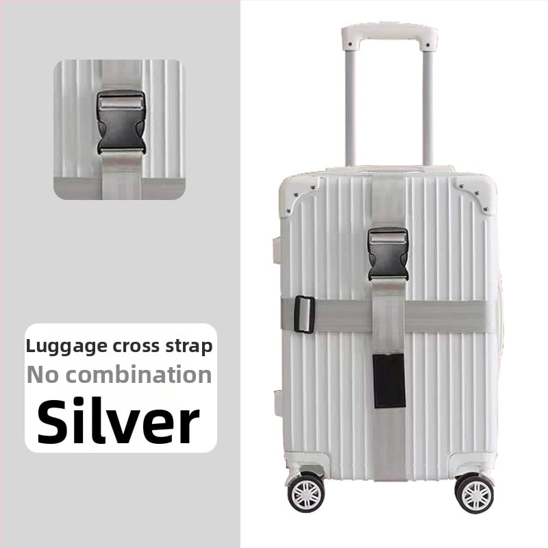 Keliaujamo bagažo diržas su kryžiniu saugos diržu, poliesteris, 2018 m. pavasaris