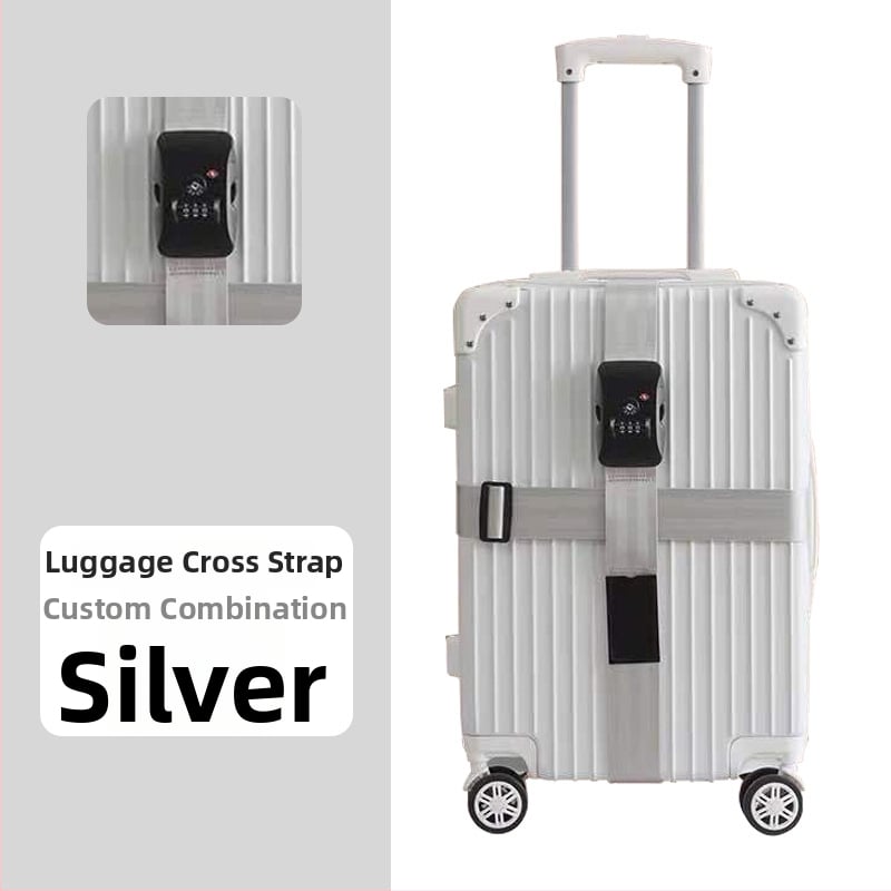 Keliaujamo bagažo diržas su kryžiniu saugos diržu, poliesteris, 2018 m. pavasaris