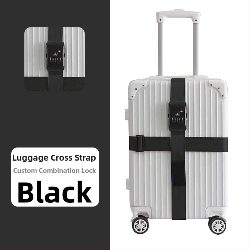 Keliaujamo bagažo diržas su kryžiniu saugos diržu, poliesteris, 2018 m. pavasaris