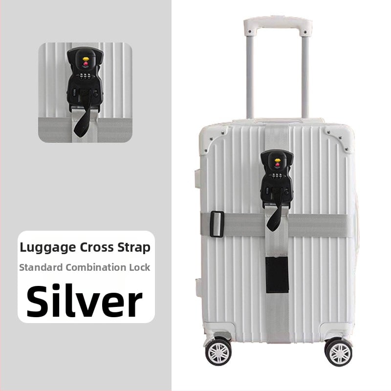 Keliaujamo bagažo diržas su kryžiniu saugos diržu, poliesteris, 2018 m. pavasaris