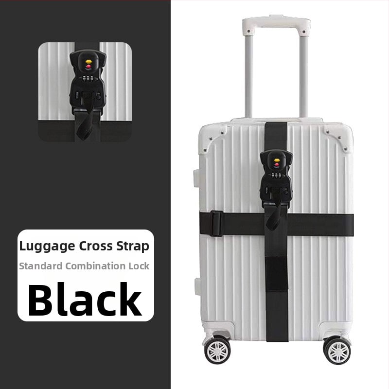 Keliaujamo bagažo diržas su kryžiniu saugos diržu, poliesteris, 2018 m. pavasaris