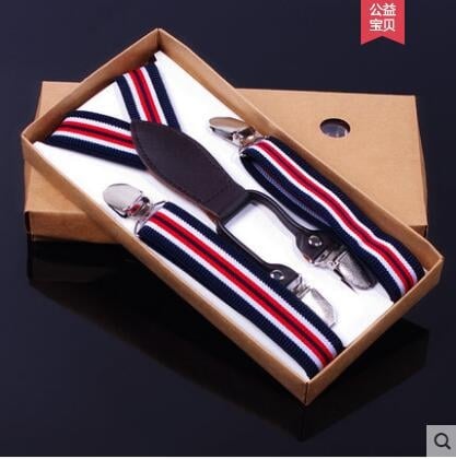 Clipuri pentru bretele copii – patru clipsuri, lungime reglabilă, elasticitate puternică, cruce în spate, unisex