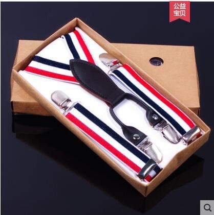 Clipuri pentru bretele copii – patru clipsuri, lungime reglabilă, elasticitate puternică, cruce în spate, unisex