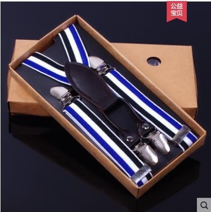 Clipuri pentru bretele copii – patru clipsuri, lungime reglabilă, elasticitate puternică, cruce în spate, unisex