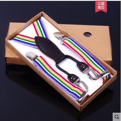 Clipuri pentru bretele copii – patru clipsuri, lungime reglabilă, elasticitate puternică, cruce în spate, unisex