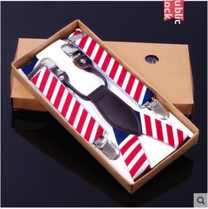 Clipuri pentru bretele copii – patru clipsuri, lungime reglabilă, elasticitate puternică, cruce în spate, unisex