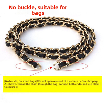 Ремък за чанта през рамо със метална верига, кожено портмоне и малък картодържател, аниме дизайн (Зима 2023)