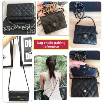 Ремък за чанта през рамо със метална верига, кожено портмоне и малък картодържател, аниме дизайн (Зима 2023)