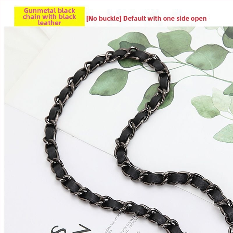 Ремък за чанта през рамо със метална верига, кожено портмоне и малък картодържател, аниме дизайн (Зима 2023)