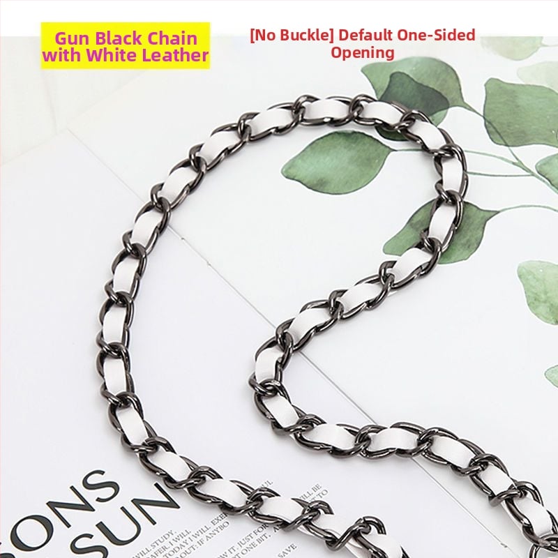 Ремък за чанта през рамо със метална верига, кожено портмоне и малък картодържател, аниме дизайн (Зима 2023)