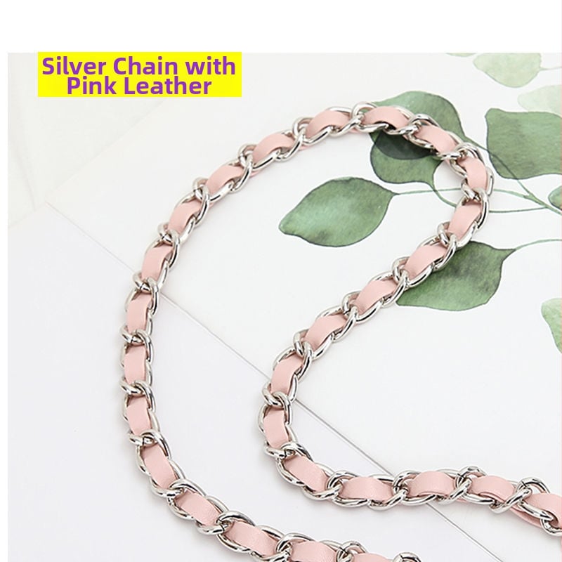 Ремък за чанта през рамо със метална верига, кожено портмоне и малък картодържател, аниме дизайн (Зима 2023)