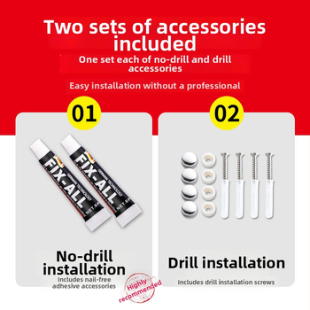 Ράγα πετσετών από ανοξείδωτο χάλυβα 304, χωρίς διάτρηση, 2 επίπεδα, μπάνιο, μέγιστο φορτίο 60 kg