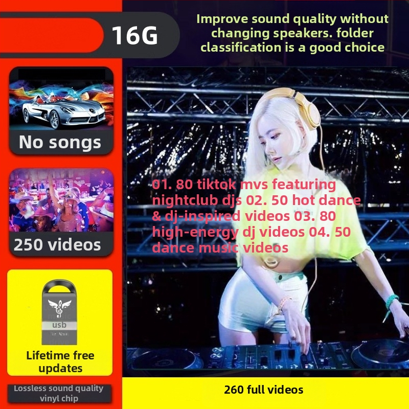 Automobilių USB atmintinė su pilnu vaizdo atkūrimu (Modelis: qsp; Oficiali standartinė konfigūracija; Prekės ženklas: Kitas)