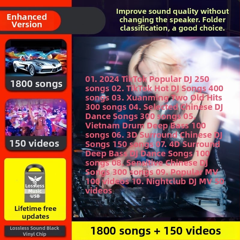 Automobilių USB atmintinė su pilnu vaizdo atkūrimu (Modelis: qsp; Oficiali standartinė konfigūracija; Prekės ženklas: Kitas)