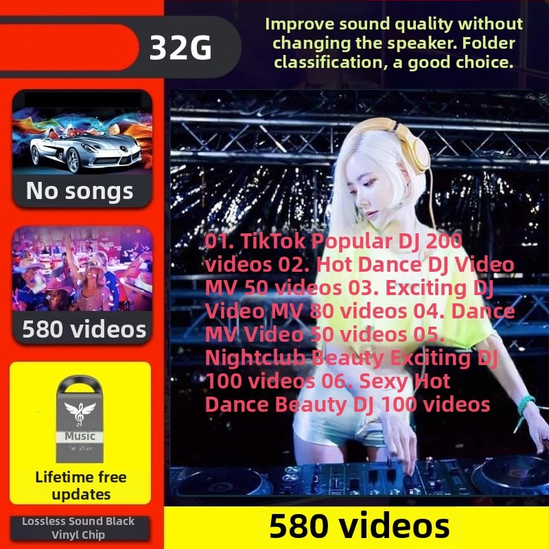 Automobilių USB atmintinė su pilnu vaizdo atkūrimu (Modelis: qsp; Oficiali standartinė konfigūracija; Prekės ženklas: Kitas)