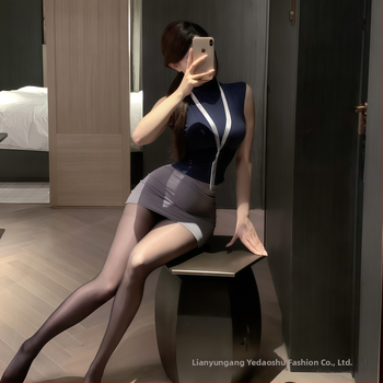 Боди с униформа за ролеви игра като секретарка, комплект бельо за жени, полиестер 90–95%, пролет 2025