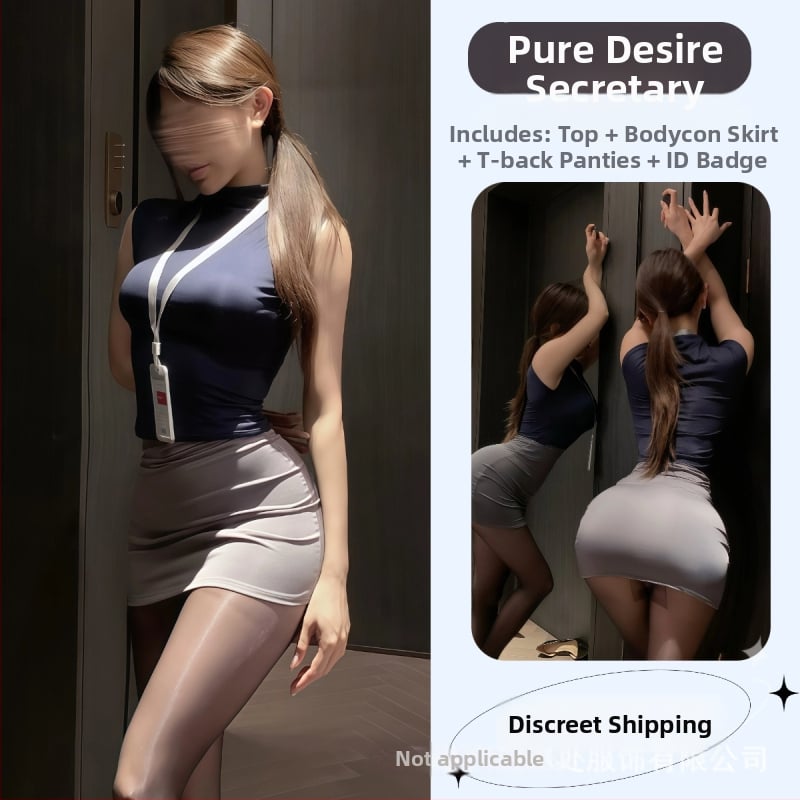 Боди с униформа за ролеви игра като секретарка, комплект бельо за жени, полиестер 90–95%, пролет 2025
