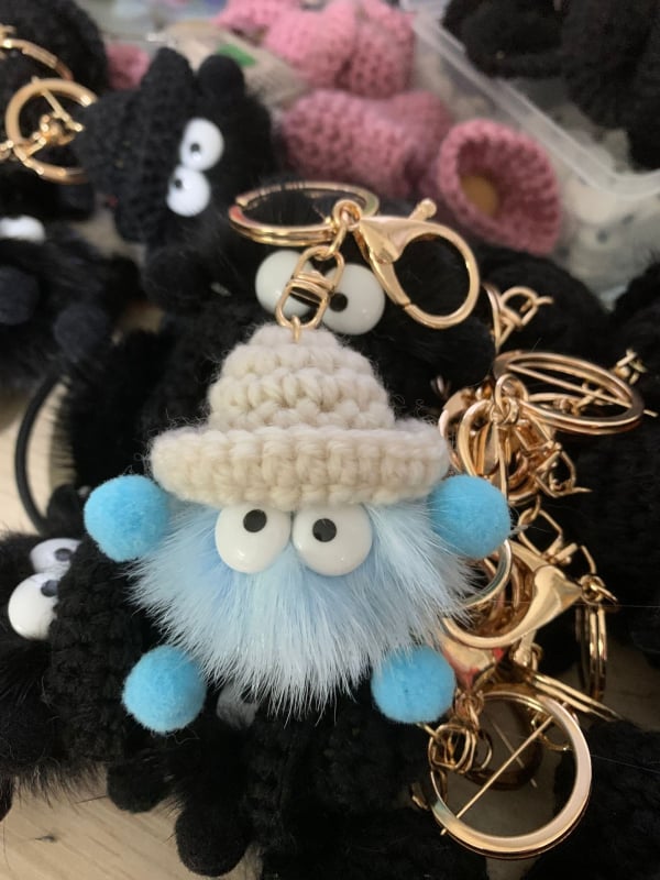 Ключодържател за чанти, козина норки, ултра лек, аниме дизайн, модел HCM