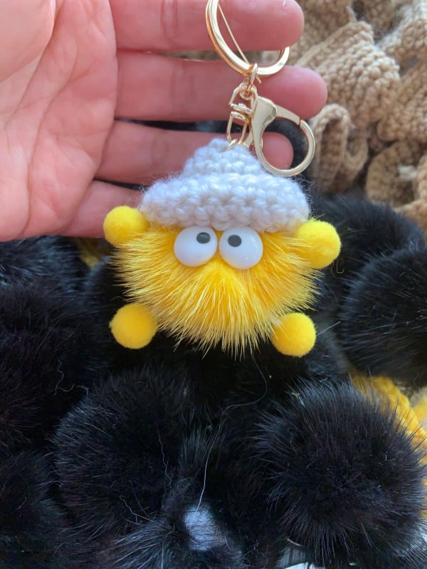 Ключодържател за чанти, козина норки, ултра лек, аниме дизайн, модел HCM