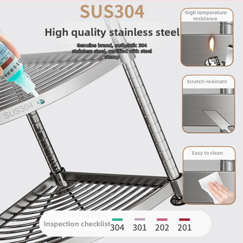 Raft de baie din oțel inoxidabil 304, montat în colț, pe podea, cu 5+ etaje, suprafață cu strat plastic, certificare CE