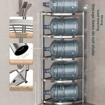 Raft de baie din oțel inoxidabil 304, montat în colț, pe podea, cu 5+ etaje, suprafață cu strat plastic, certificare CE