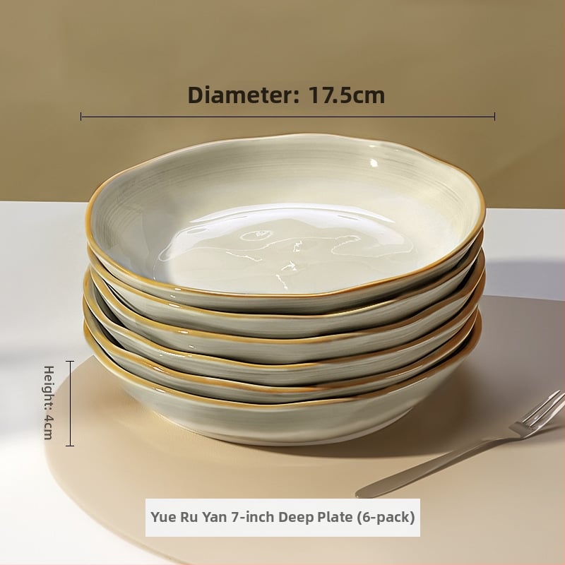 Πλατύ πιάτο πορσελάνης, τετράγωνο σχήμα, υπό γλάσο φινίρισμα, μονοχρωματικό μοτίβο, κατάλληλο για φούρνο μικροκυμάτων