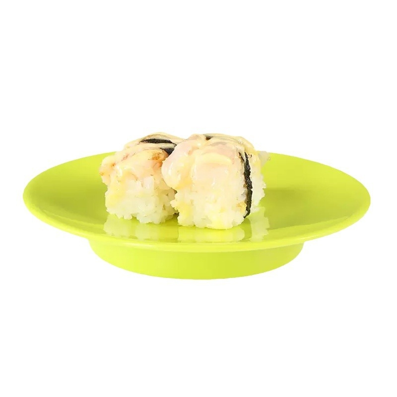 Чиния от меламинова имитация на порцелан, японски стил, кръгла форма, едноцветна глазирана повърхност, за търговска употреба