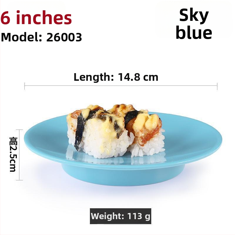 Чиния от меламинова имитация на порцелан, японски стил, кръгла форма, едноцветна глазирана повърхност, за търговска употреба