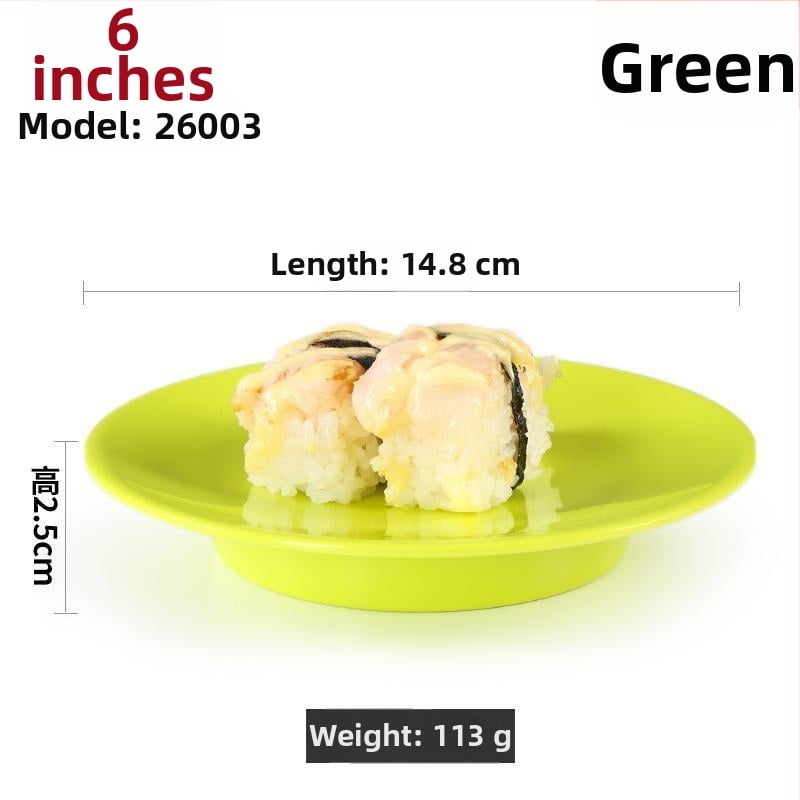 Чиния от меламинова имитация на порцелан, японски стил, кръгла форма, едноцветна глазирана повърхност, за търговска употреба