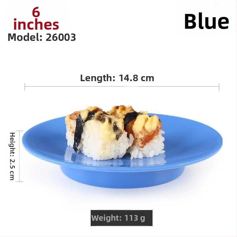 Чиния от меламинова имитация на порцелан, японски стил, кръгла форма, едноцветна глазирана повърхност, за търговска употреба