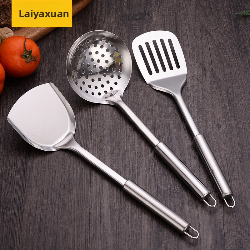 Σετ από ανοξείδωτο ατσάλι: 8 τεμάχια σπάτουλες και σουρωτήρι, μάρκα Laiya Xuan, αντιολισθητικός σχεδιασμός, λαβή από ανοξείδωτο χάλυβα