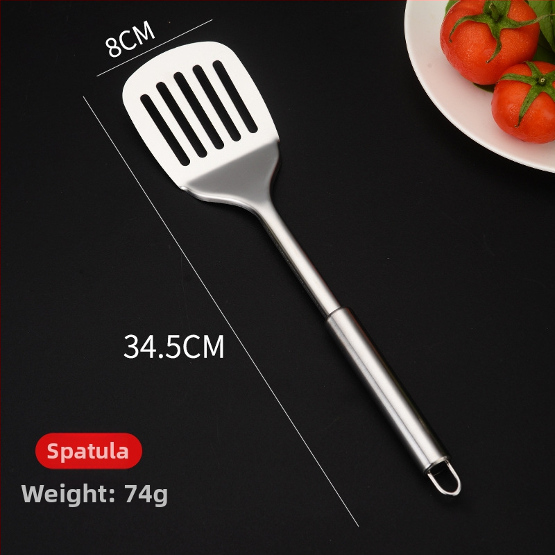 Σετ από ανοξείδωτο ατσάλι: 8 τεμάχια σπάτουλες και σουρωτήρι, μάρκα Laiya Xuan, αντιολισθητικός σχεδιασμός, λαβή από ανοξείδωτο χάλυβα