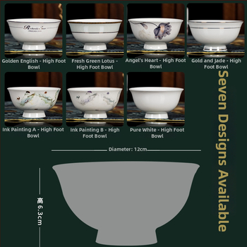 Porcelán tálak készlete, mikrohullámú sütőhöz használható, kör alakú, modern minimalista stílus, logó nyomtatva.