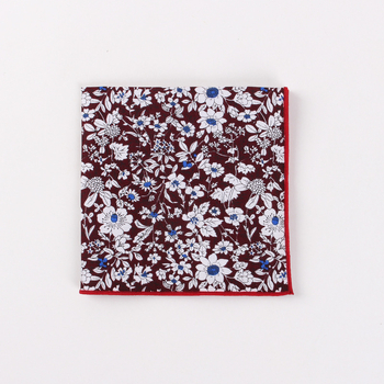 Batistă de buzunar cu model floral, din bumbac, unisex, stil lejer, toamna 2023