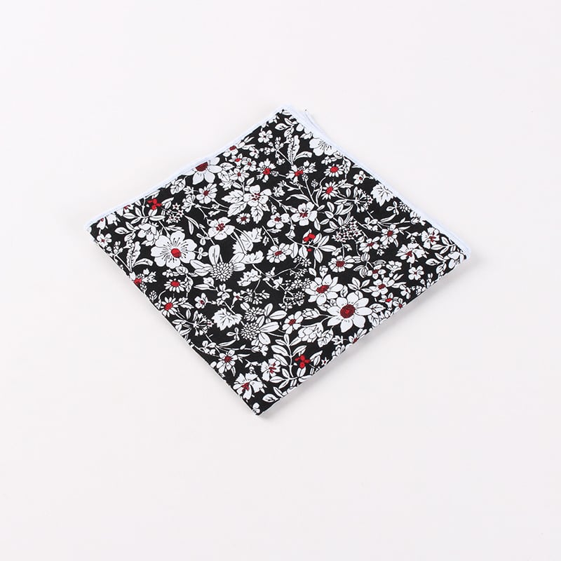 Batistă de buzunar cu model floral, din bumbac, unisex, stil lejer, toamna 2023