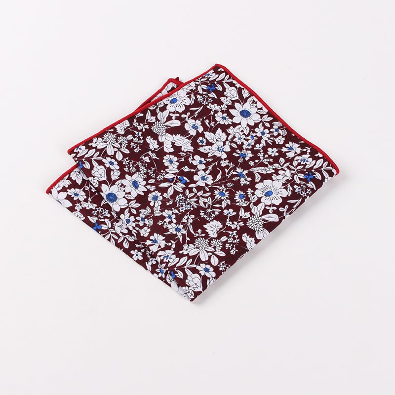 Batistă de buzunar cu model floral, din bumbac, unisex, stil lejer, toamna 2023