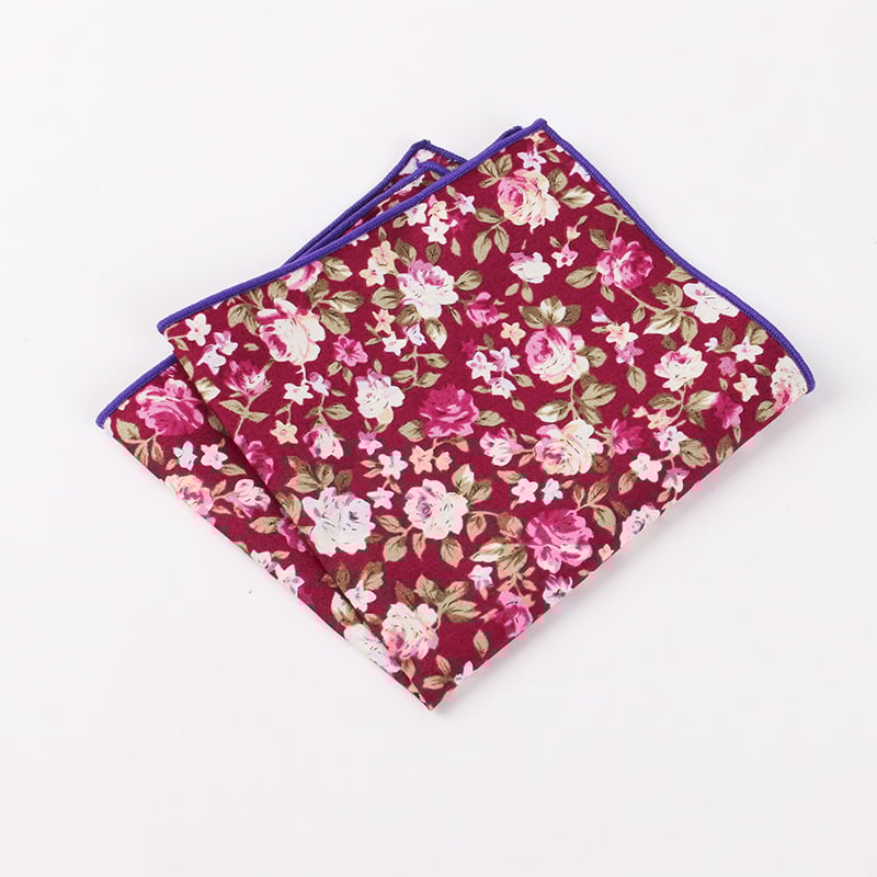 Batistă de buzunar cu model floral, din bumbac, unisex, stil lejer, toamna 2023