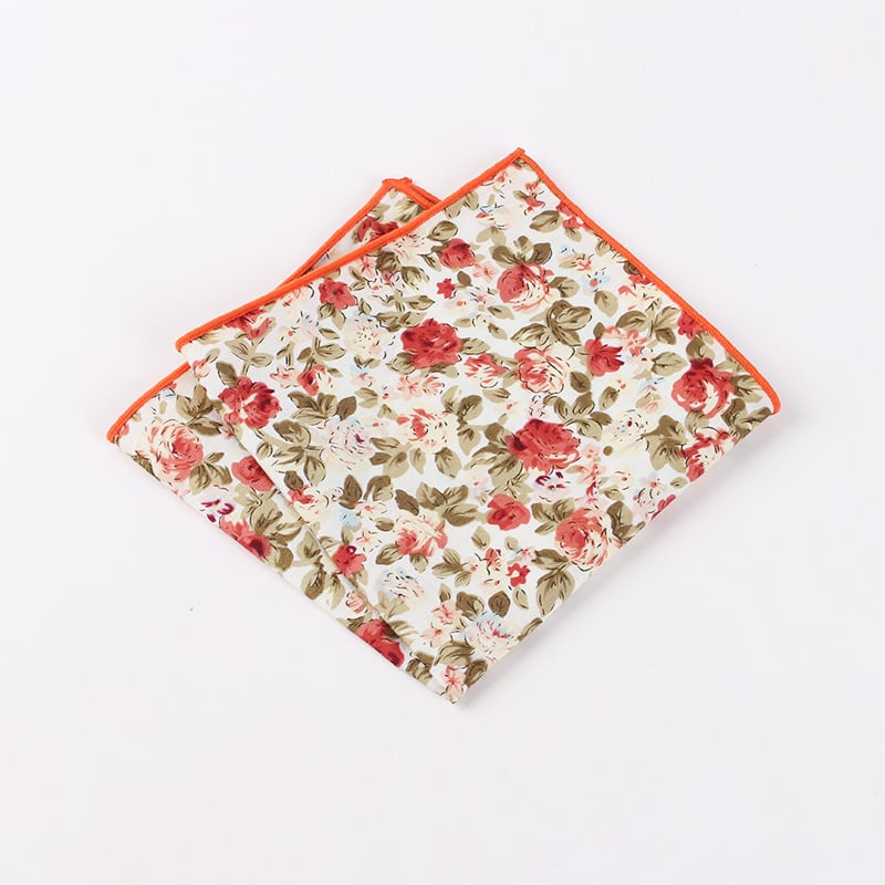 Batistă de buzunar cu model floral, din bumbac, unisex, stil lejer, toamna 2023