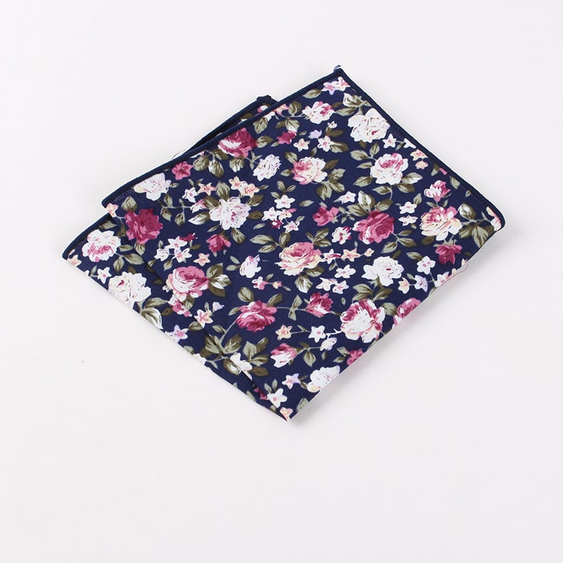 Batistă de buzunar cu model floral, din bumbac, unisex, stil lejer, toamna 2023